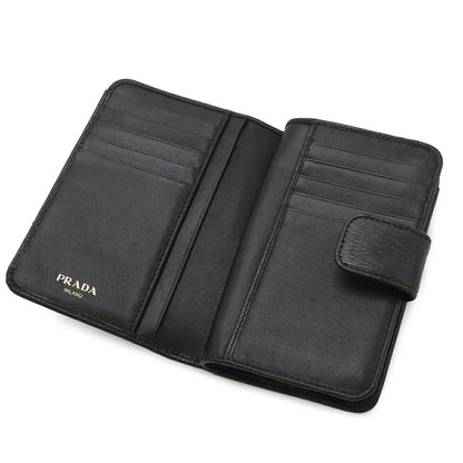 プラダ Vitello Move レザー二つ折り財布