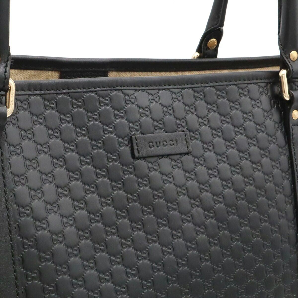 グッチ マイクログッチシマ レザートートバッグ