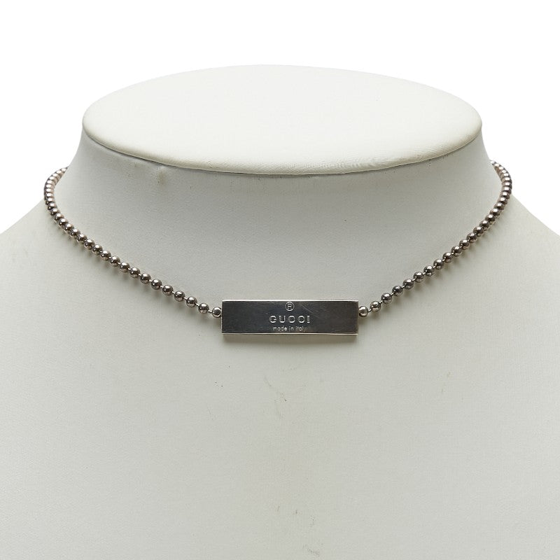 グッチ ロゴプレート SV925 ネックレス