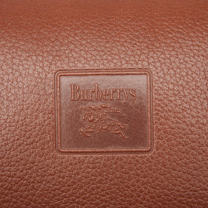 バーバリー ノバチェック レザー ボストンバッグ