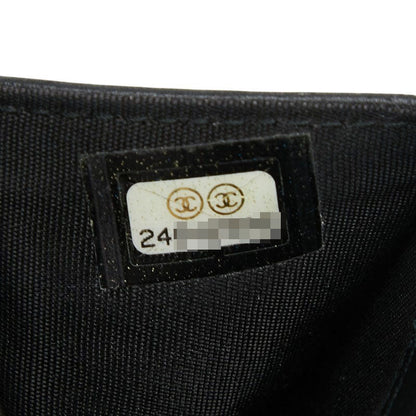 シャネル ボーイシャネル ラムスキン 三つ折り財布