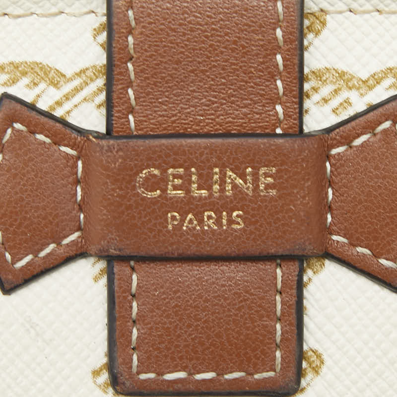 セリーヌ トリオンフ スモール ストラップウォレット PVC レザー 二つ折り財布