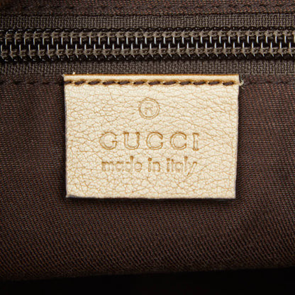 グッチ GGクリスタル シェリーライン キャンバス レザー ショルダーバッグ