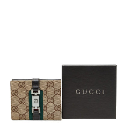 グッチ ジャッキー GGキャンバス 二つ折り財布