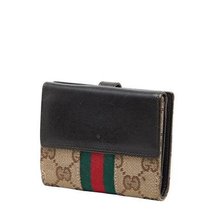 グッチ ジャッキー GGキャンバス 二つ折り財布