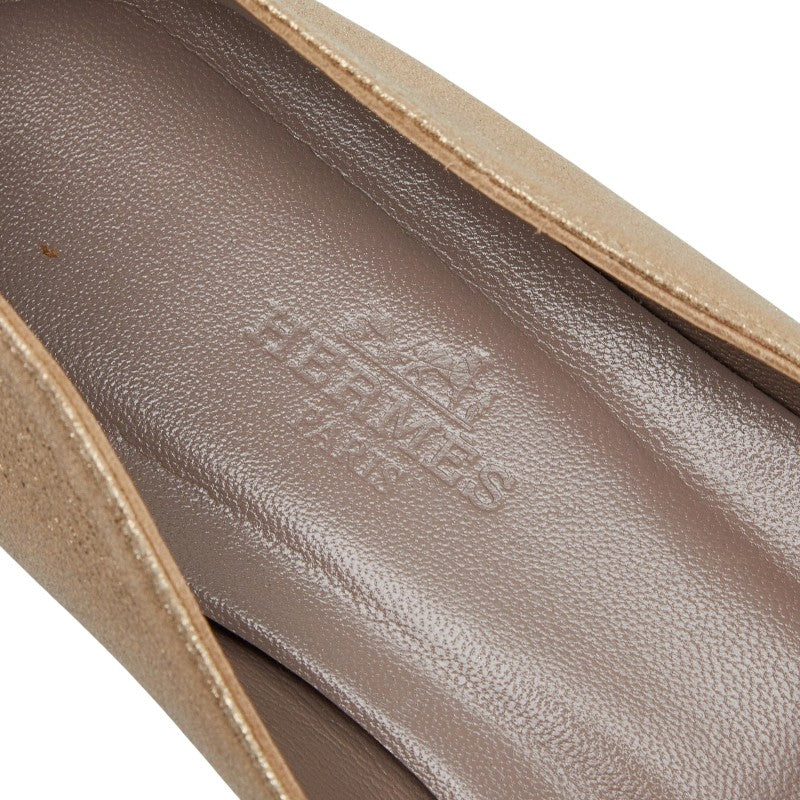 エルメス オペラ35½ レザー ローファー