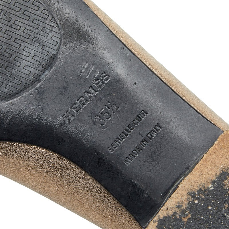 エルメス オペラ35½ レザー ローファー
