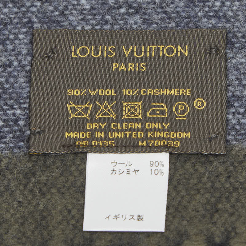 ルイヴィトン エシャルプ LV スティッカー ウールカシミヤマフラー
