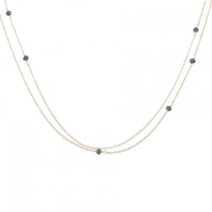 14K イエロー ゴールド ダイヤモンド ネックレス