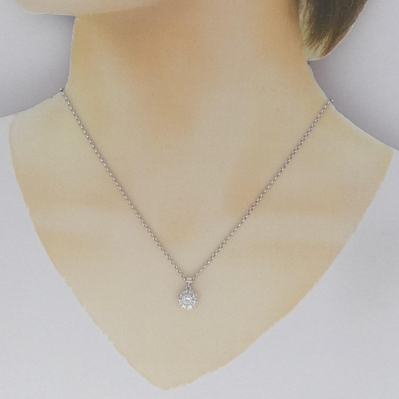 Pt900 750WG ダイヤモンド ネックレス