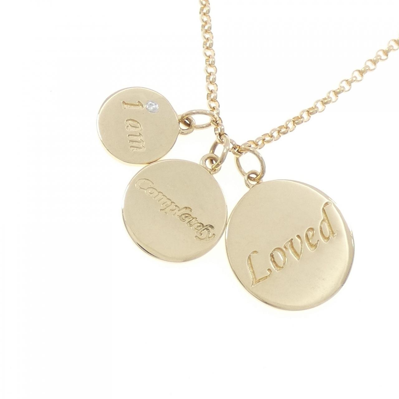 14K イエロー ゴールド ダイヤモンド ネックレス