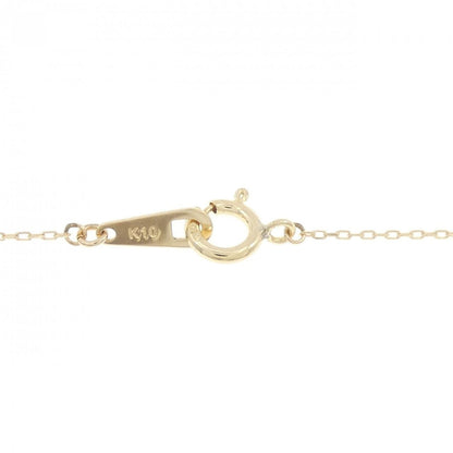 K10 イエロー ゴールド ムーンストーン ダイヤモンド ネックレス