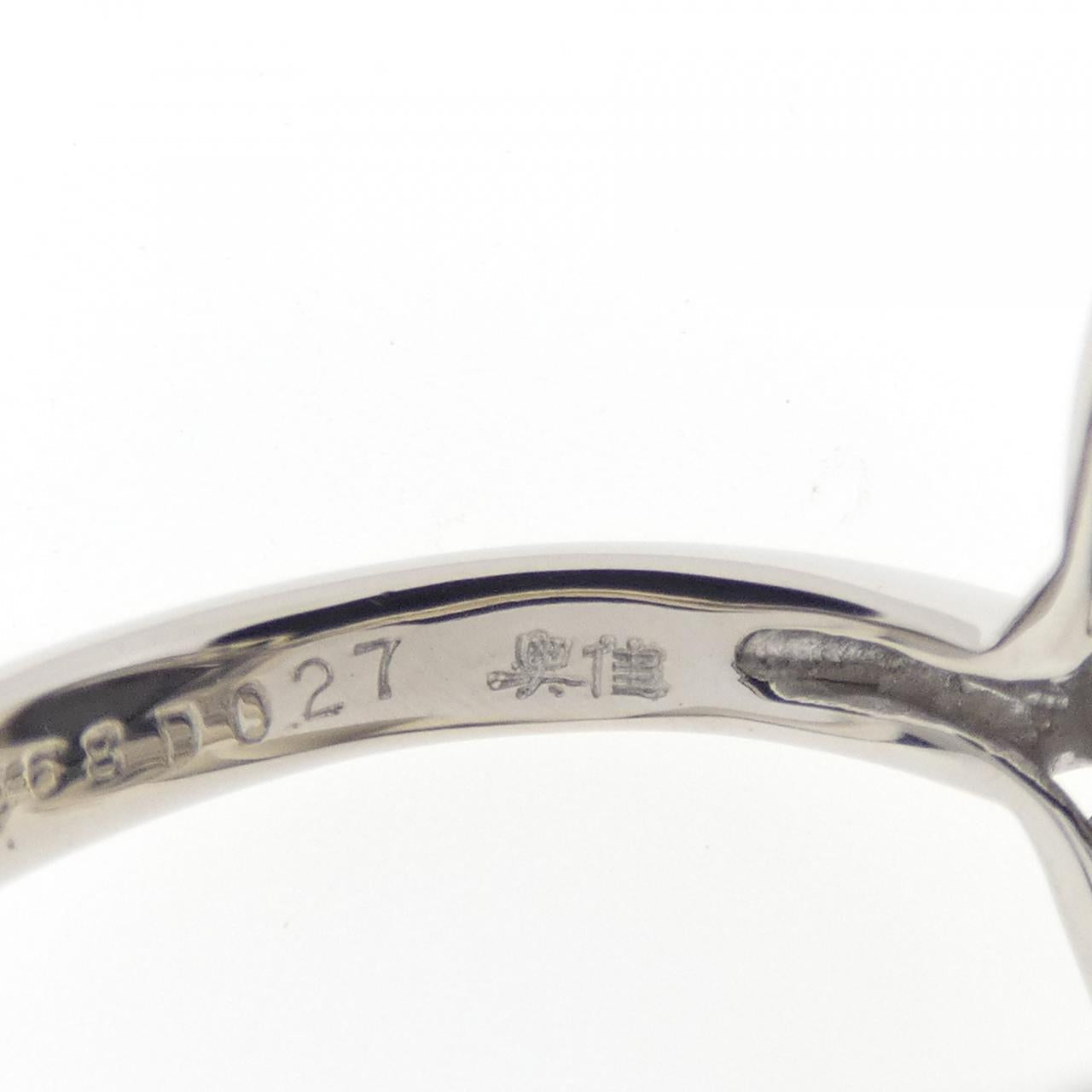 Ouka Pt900 ボルダー オパール ダイヤモンド リング