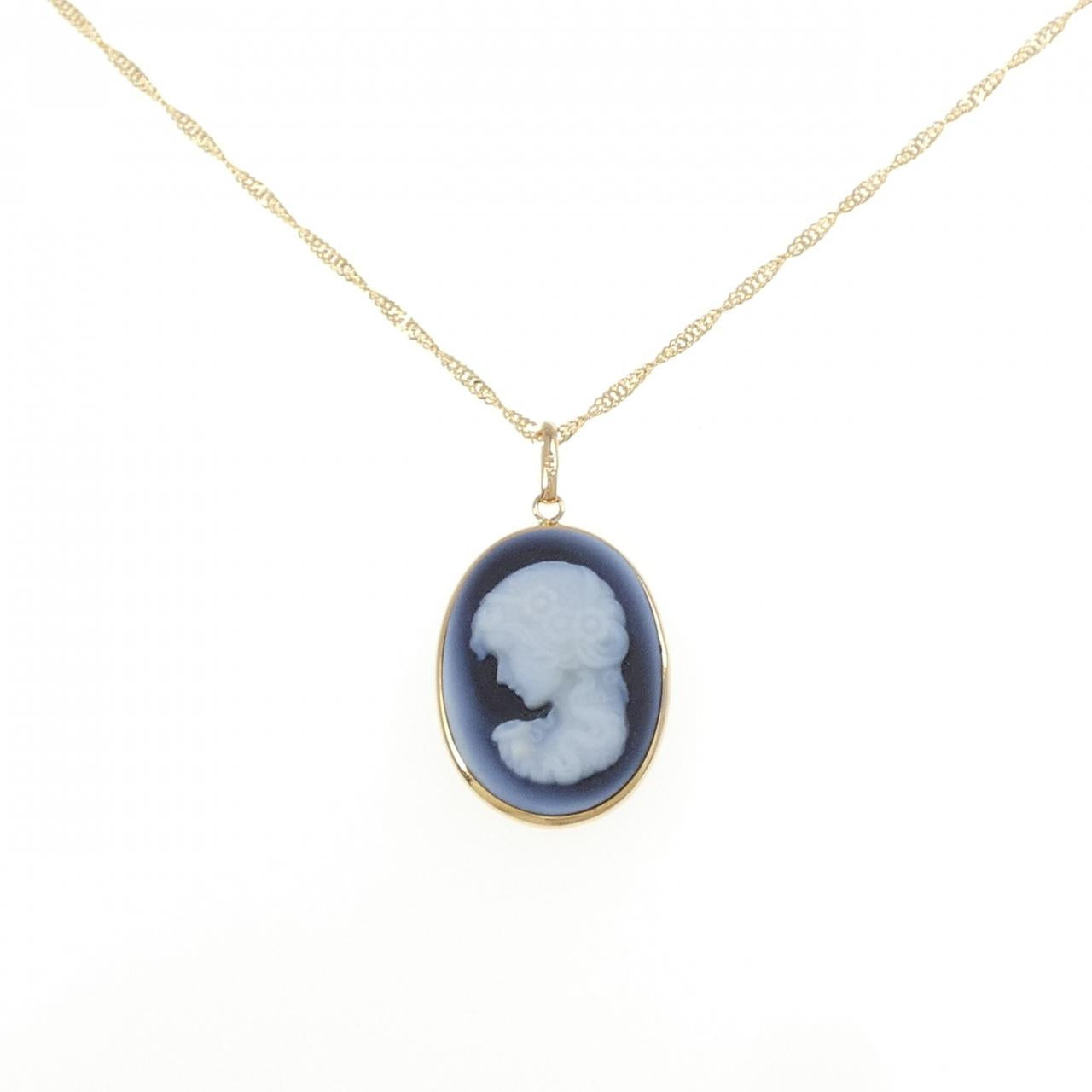 メノウカメオ Au750 ネックレス