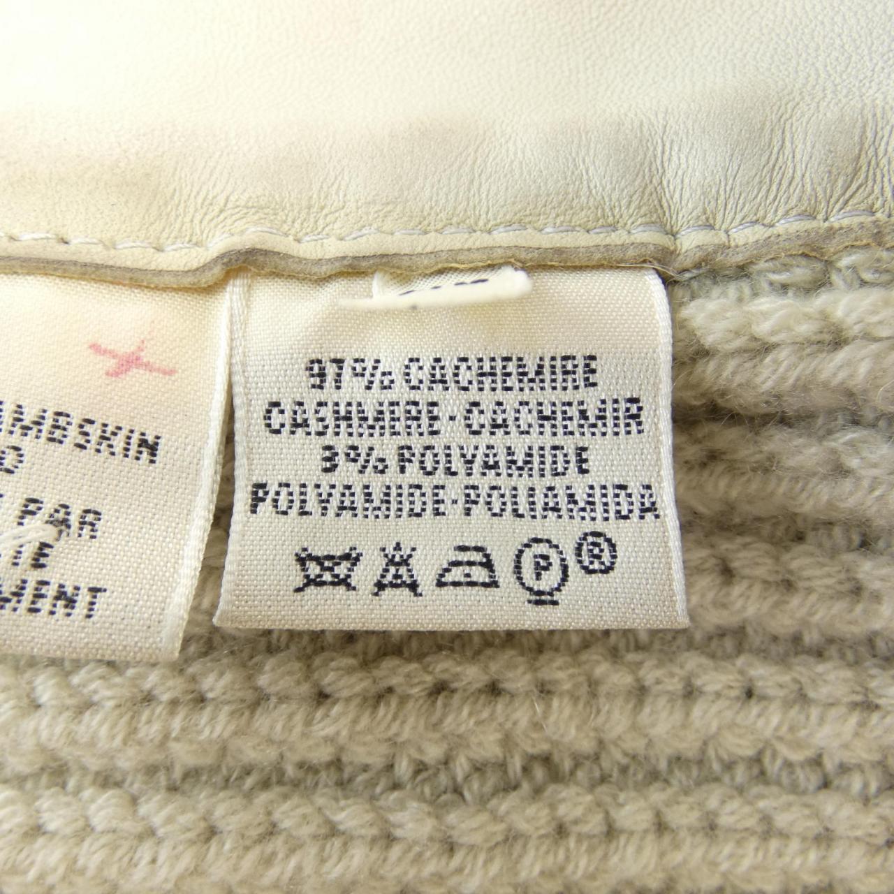 エルメス ロングカーディガン カシミヤ ラムスキン ロングカーディガン ME