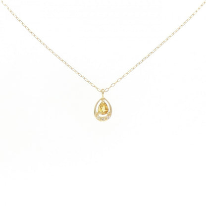 ヨンドシー Au750 シトリン ダイヤモンド ネックレス