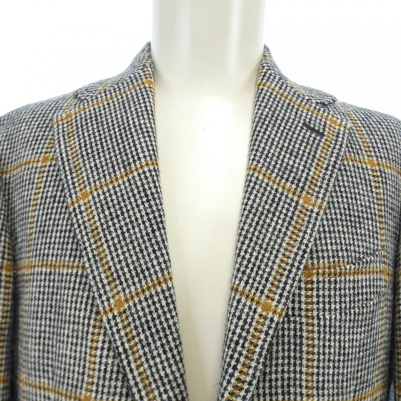 Stile Latino Napoli チェック ウール ジャケット