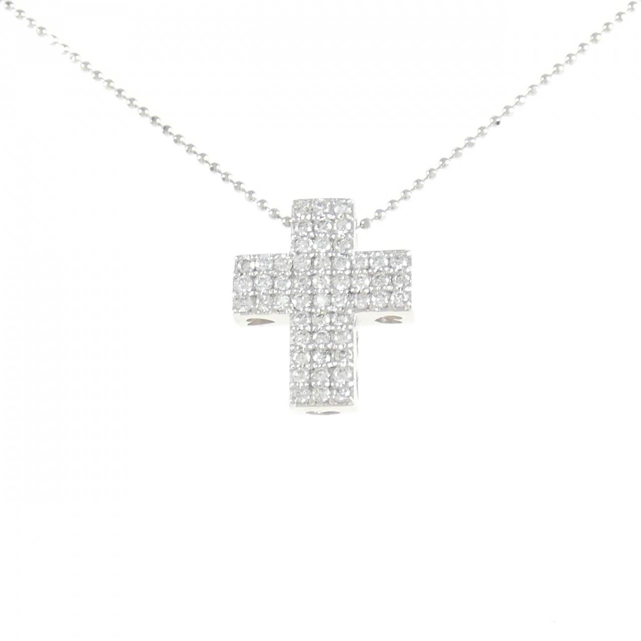 Ponte Vecchio クロス Au750 ダイヤモンド ネックレス