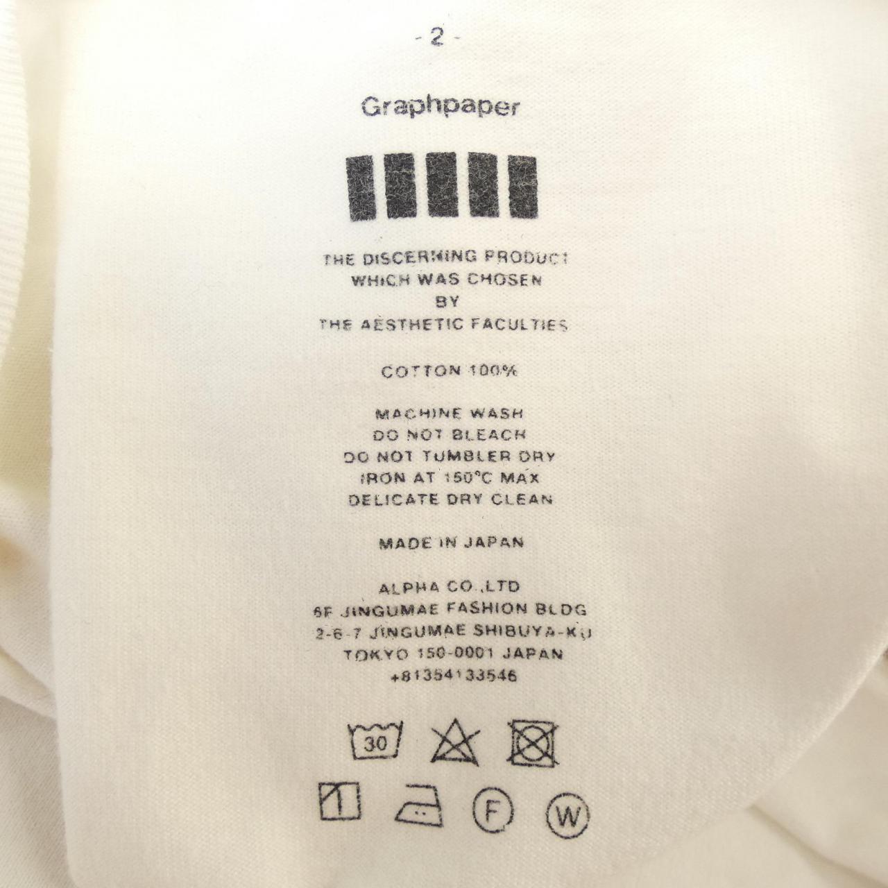 グラフペーパー コットンTシャツ