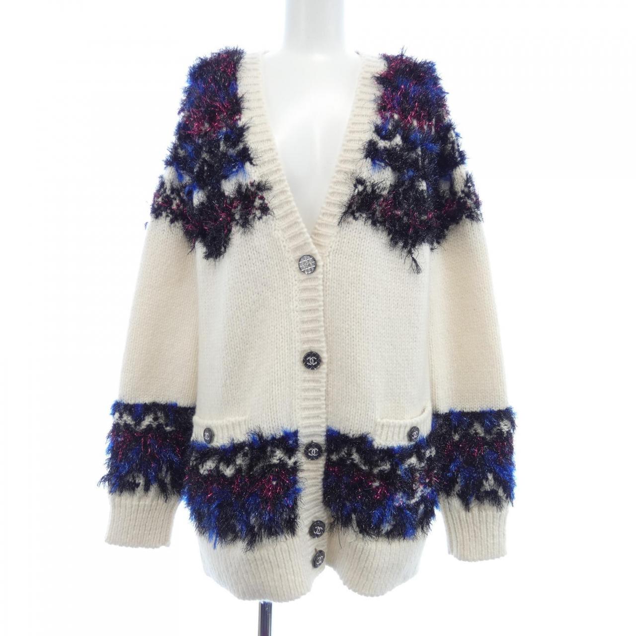 シャネル カシミヤ混カーディガン