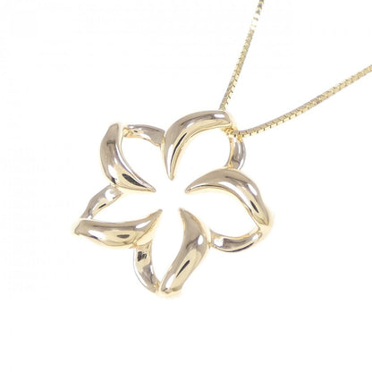 14K イエロー ゴールド フラワー ネックレス