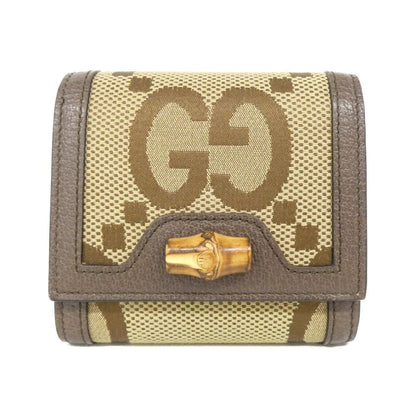 グッチ ダイアナ ジャンボGGキャンバス レザー 財布
