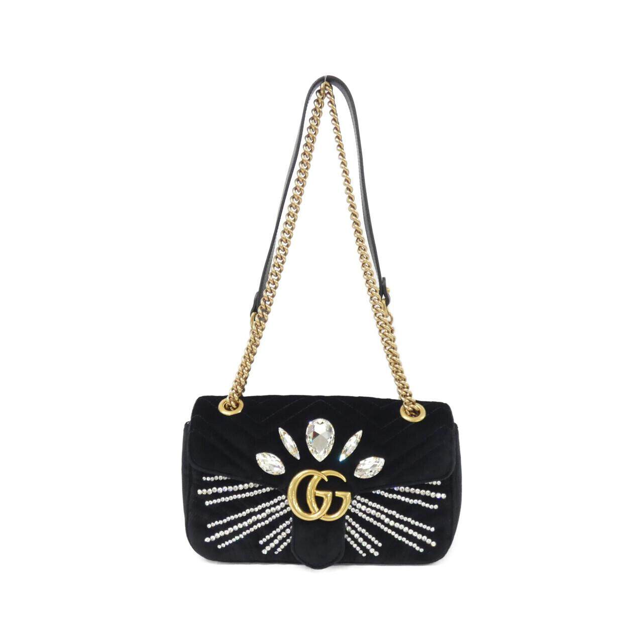グッチ GGマーモント ベルベット ショルダーバッグ