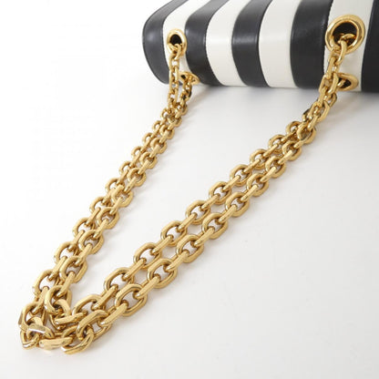 セリーヌ SMALL C STRIPES レザーショルダーバッグ