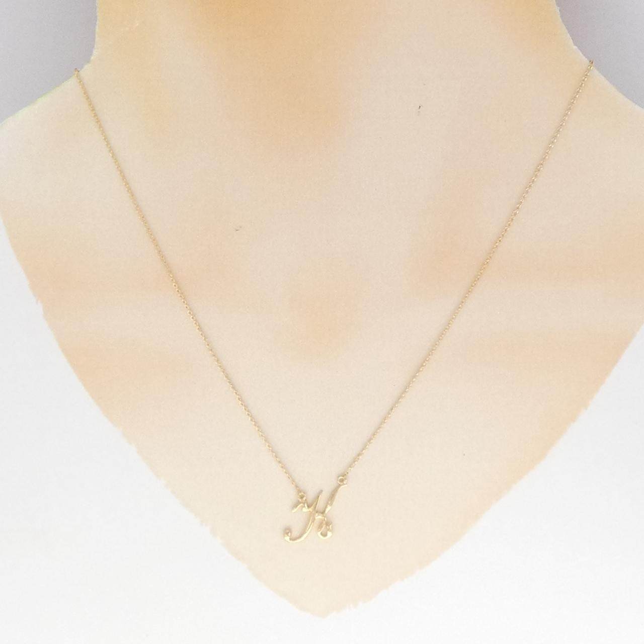 Au750イニシャルネックレス
