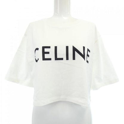 セリーヌ Celine Print クロップド コットンTシャツ