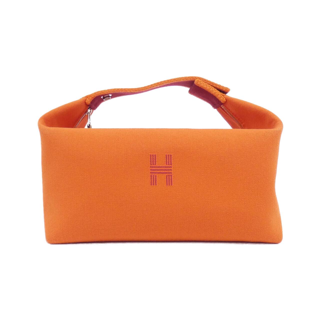 エルメス ブリッド ア ブラック キャンバス ポーチ