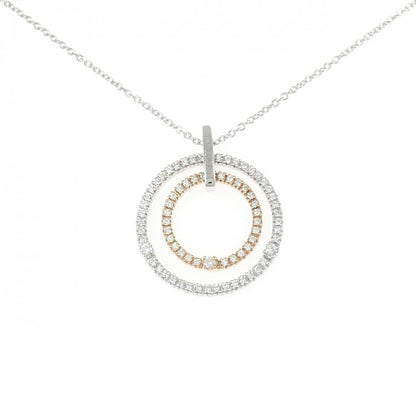 Damiani Circles 750 ホワイト/ピンク ゴールド ネックレス