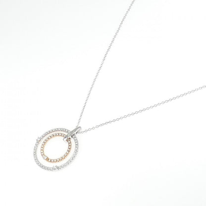 Damiani Circles 750 ホワイト/ピンク ゴールド ネックレス