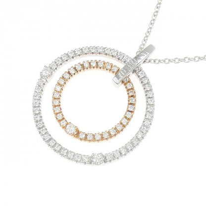 Damiani Circles 750 ホワイト/ピンク ゴールド ネックレス
