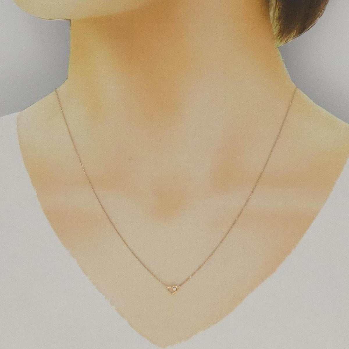 K10ピンクゴールドダイヤモンドネックレス