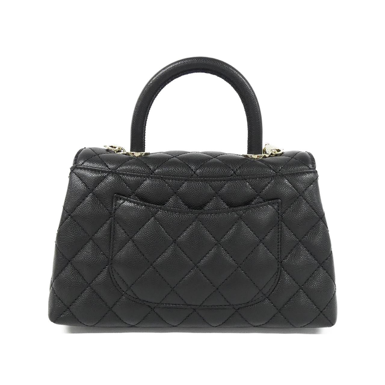 シャネル ココ ハンドル キャビア スキン バッグ