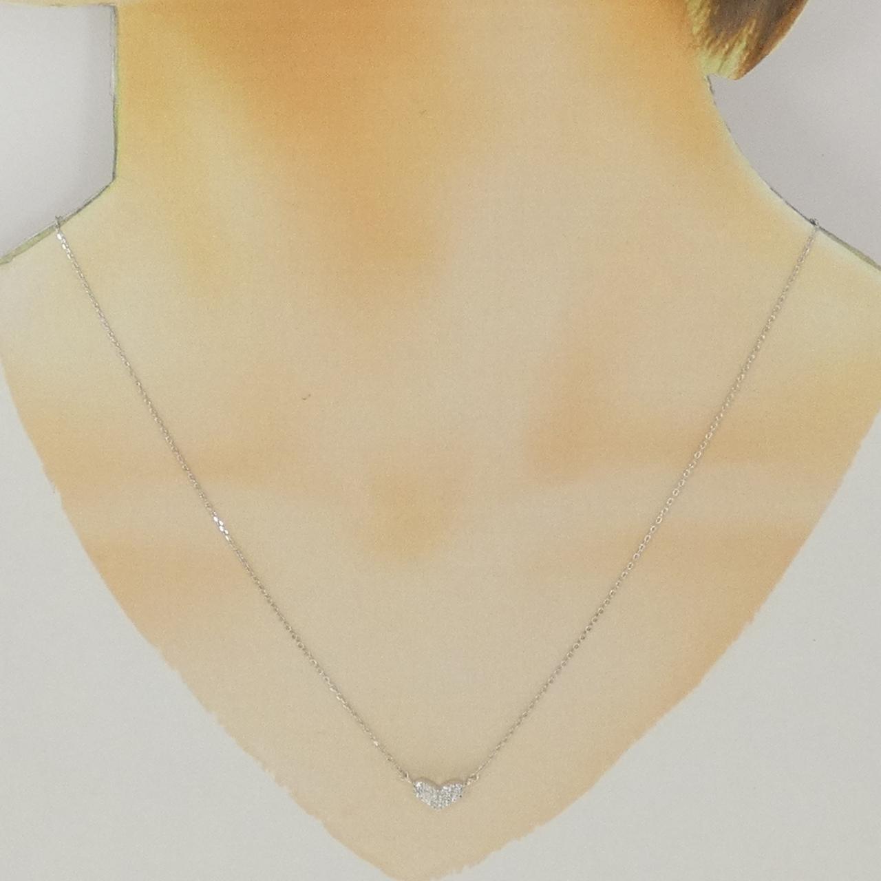 K10ホワイトゴールドダイヤモンドネックレス