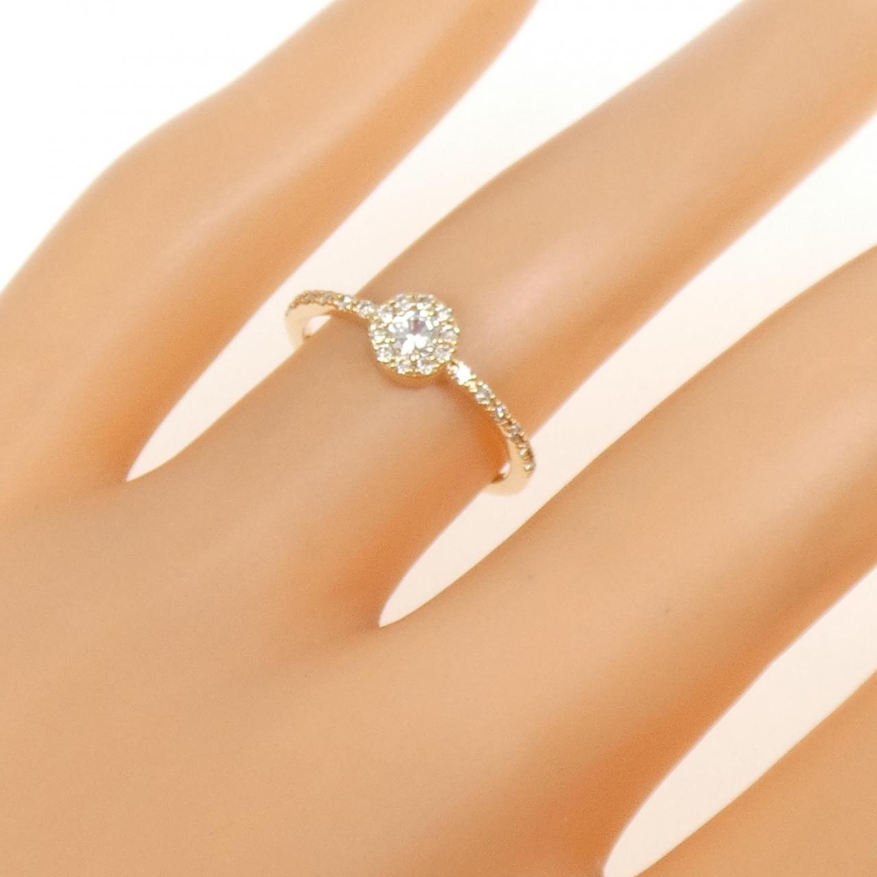 ココシュニック K10 イエロー ゴールド ホワイト サファイア ダイヤモンド リング