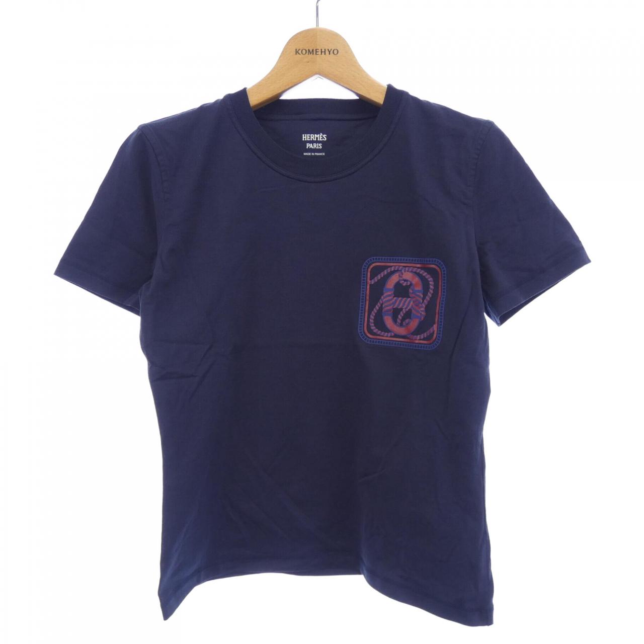 エルメス CANOE/CARTOUCHE コットンTシャツ
