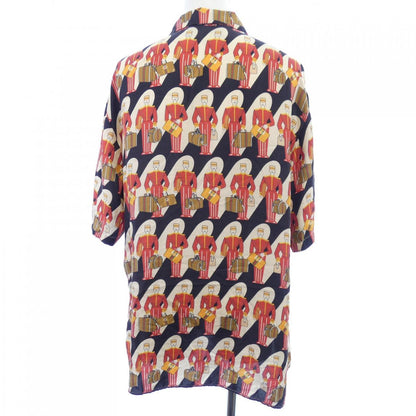 グッチ シルク半袖シャツ