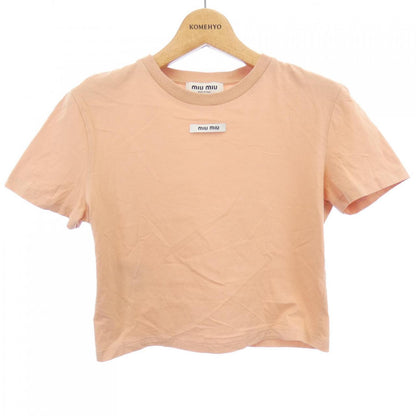 ミュウミュウ MIU MIU Logo Label コットンTシャツ
