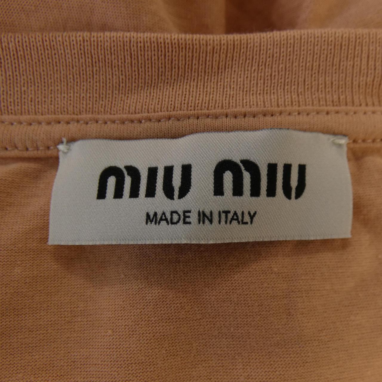 ミュウミュウ MIU MIU Logo Label コットンTシャツ