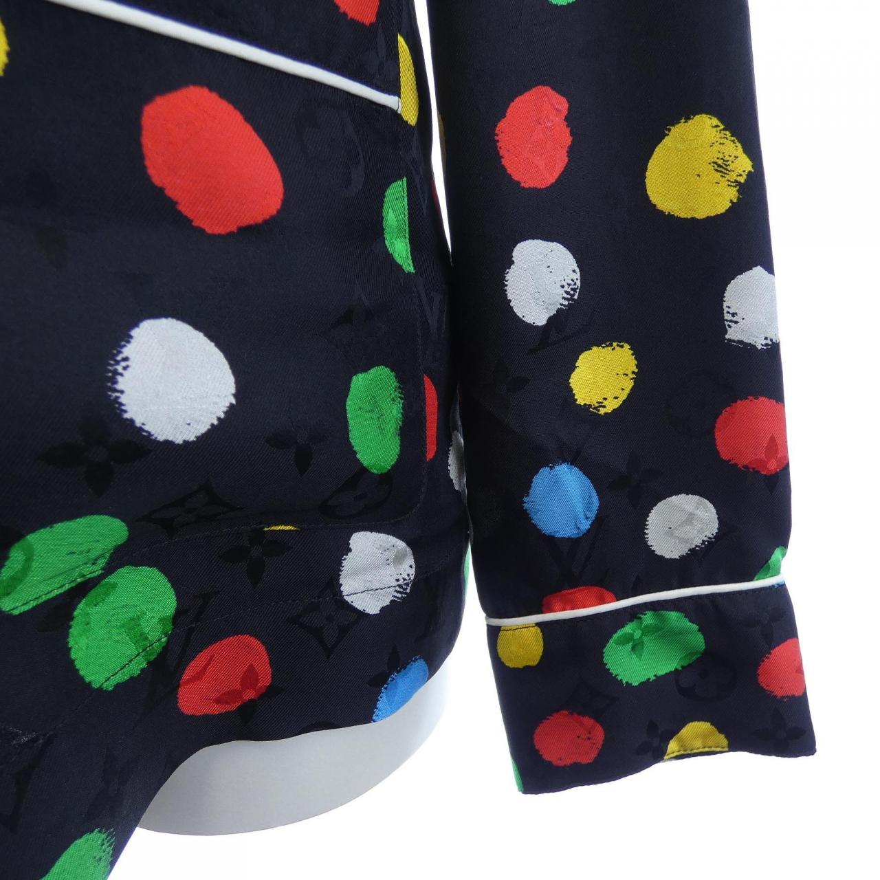 ルイヴィトン LV×YKペインティッド ドット シルクシャツ