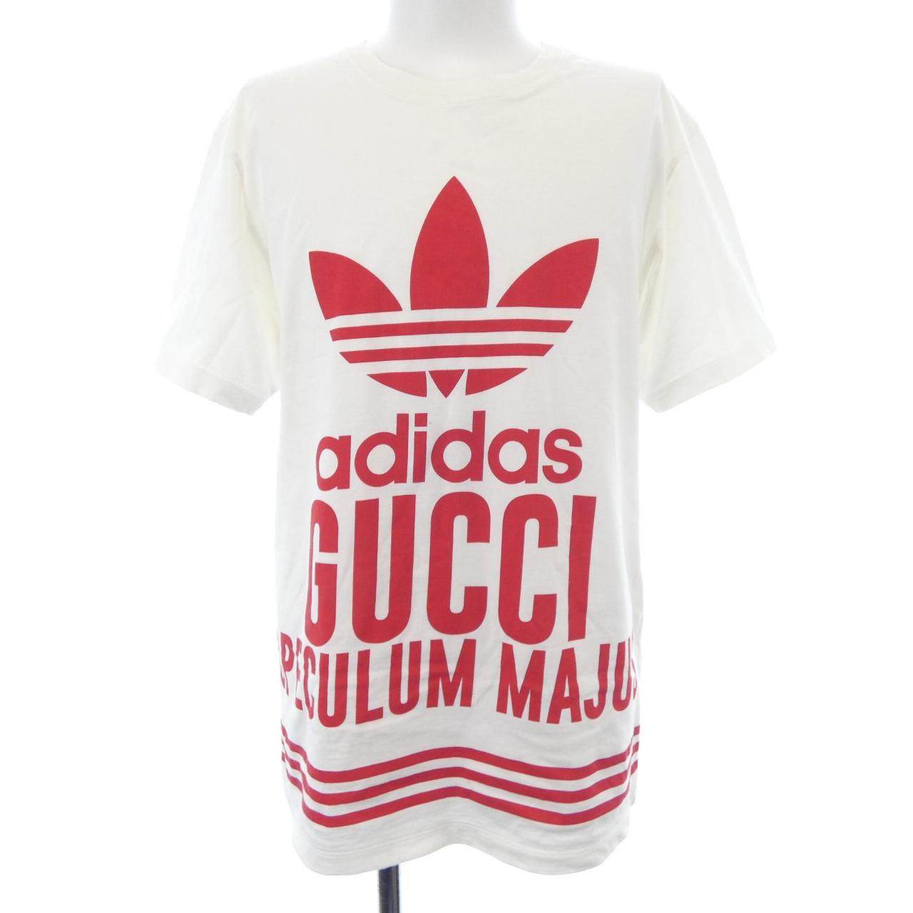 グッチ アディダス コットンTシャツ