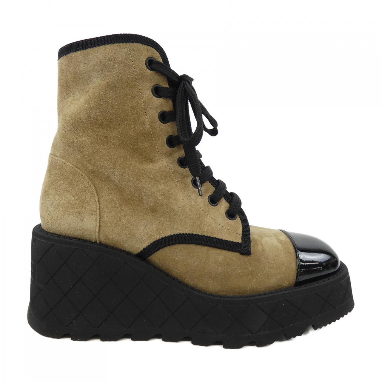 シャネル COMBAT BOOTS レザーブーツ