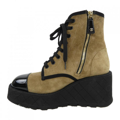 シャネル COMBAT BOOTS レザーブーツ