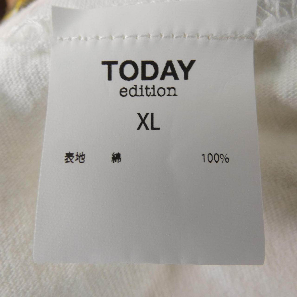 TODAY EDITION コットンTシャツ