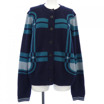 エルメス BRIDES DE GALA TARTAN カシミヤカーディガン40