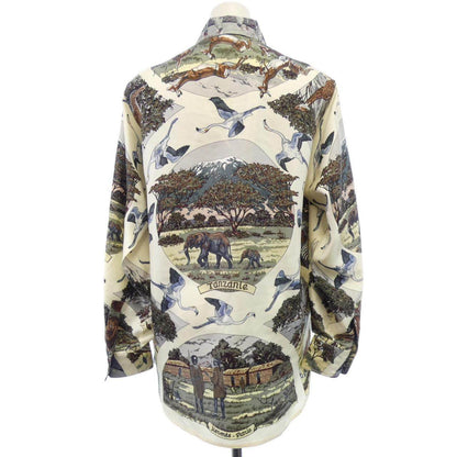 エルメス TANZANIA シルクシャツ