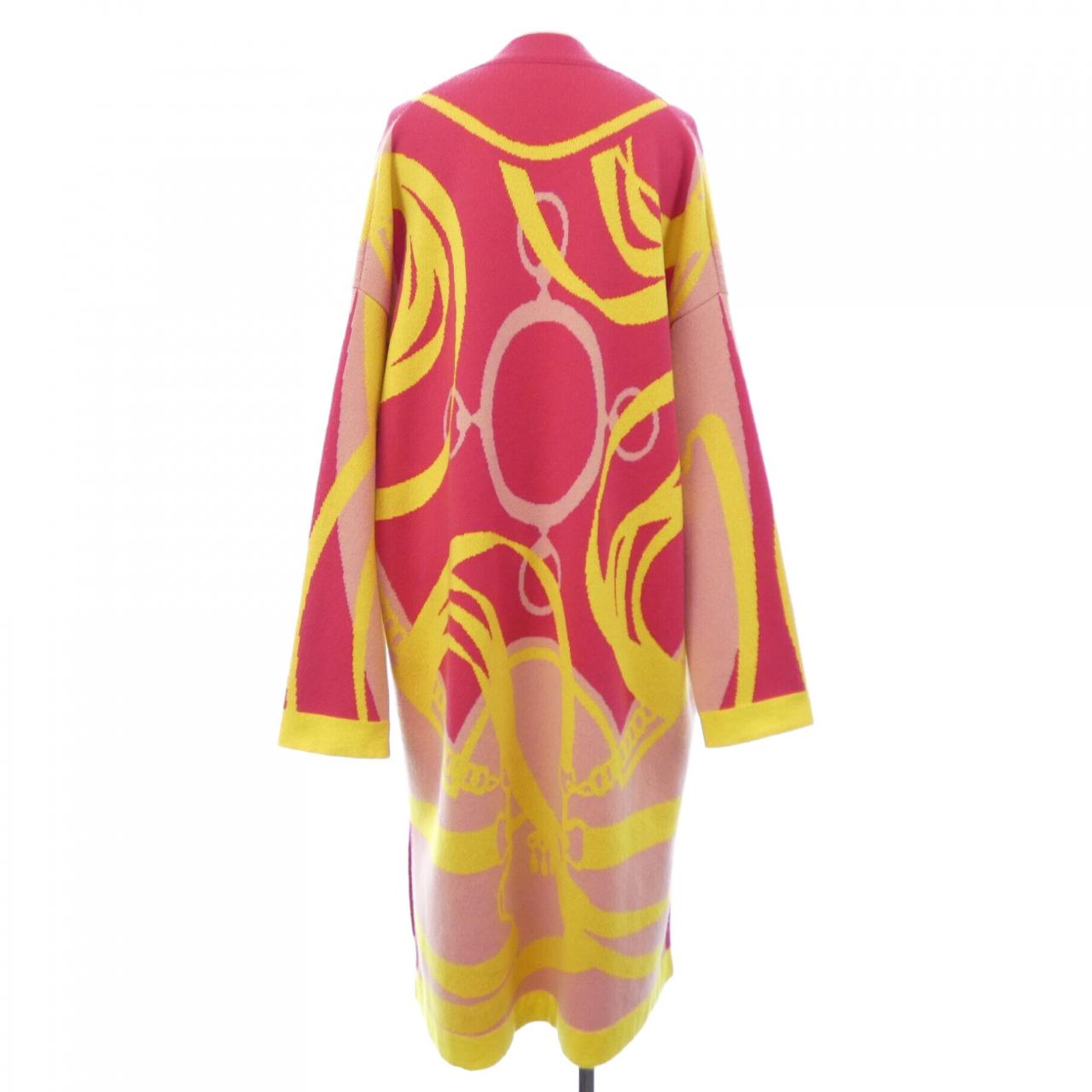 エルメス LA PROMENADE DU MATIN34 カシミヤ ロングカーディガン